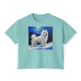 American Eskimo Dog Women's Oversized Boxy Tee