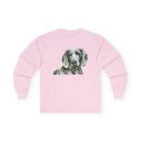 Weimaraner 'Greyson' Unisex Cotton Long Sleeve Tee