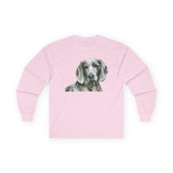 Weimaraner 'Greyson' Unisex Cotton Long Sleeve Tee