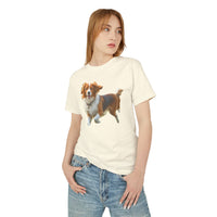 Nederlandse Kooikerhondje  Unisex Relaxed Fit Garment-Dyed Heavyweight Cotton Tee