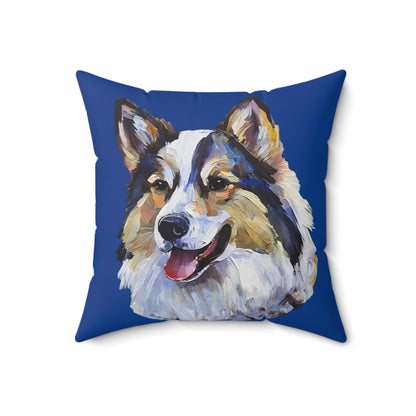 Alaskan Klee Kai Spun Polyester Elegance Throw Pillow