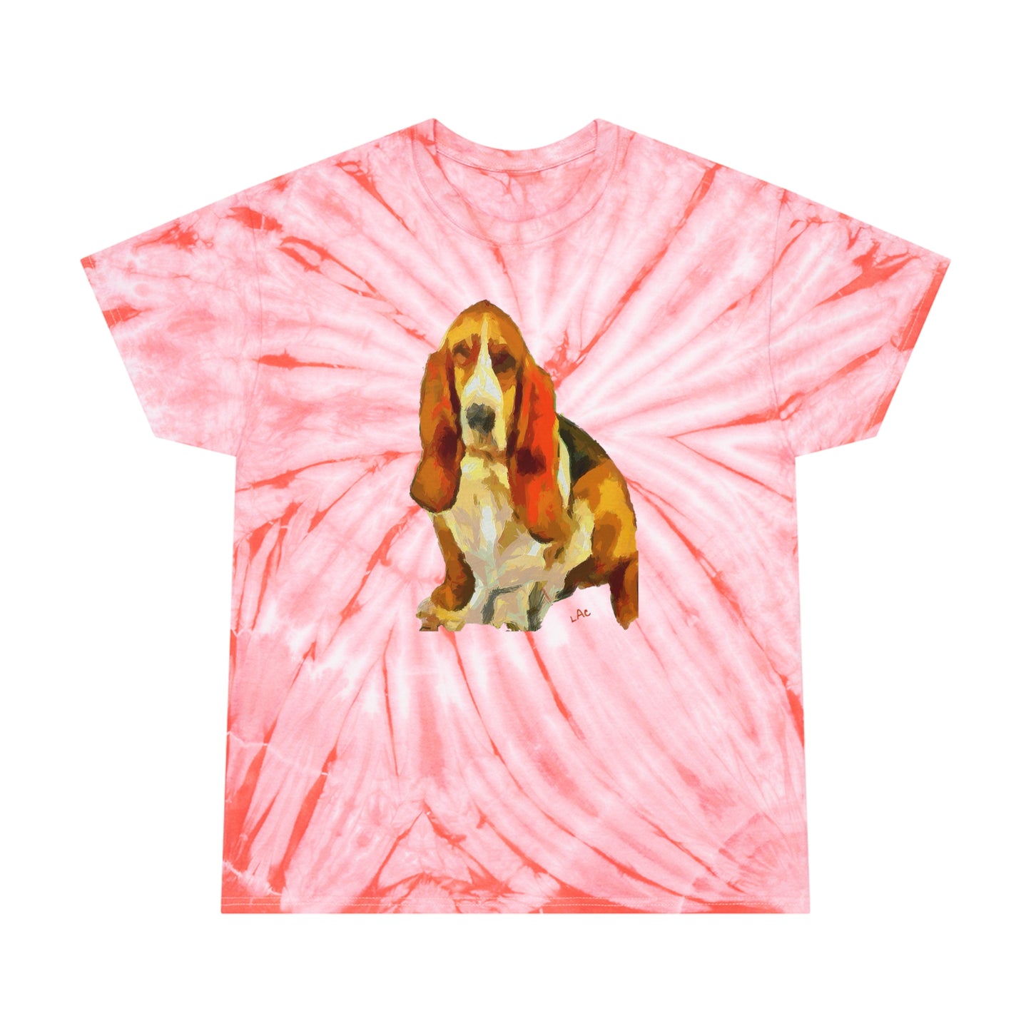 Basset Hound 'Lautrec' Unisex Cotton Tie-Dye Tee, Cyclone