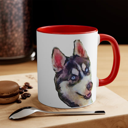 Siberian Husky 'Iditarod' Accent Coffee Mug, 11oz