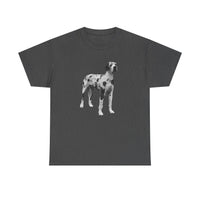 Harlequin Great Dane 'Zeus' Unisex Heavy Cotton Tee