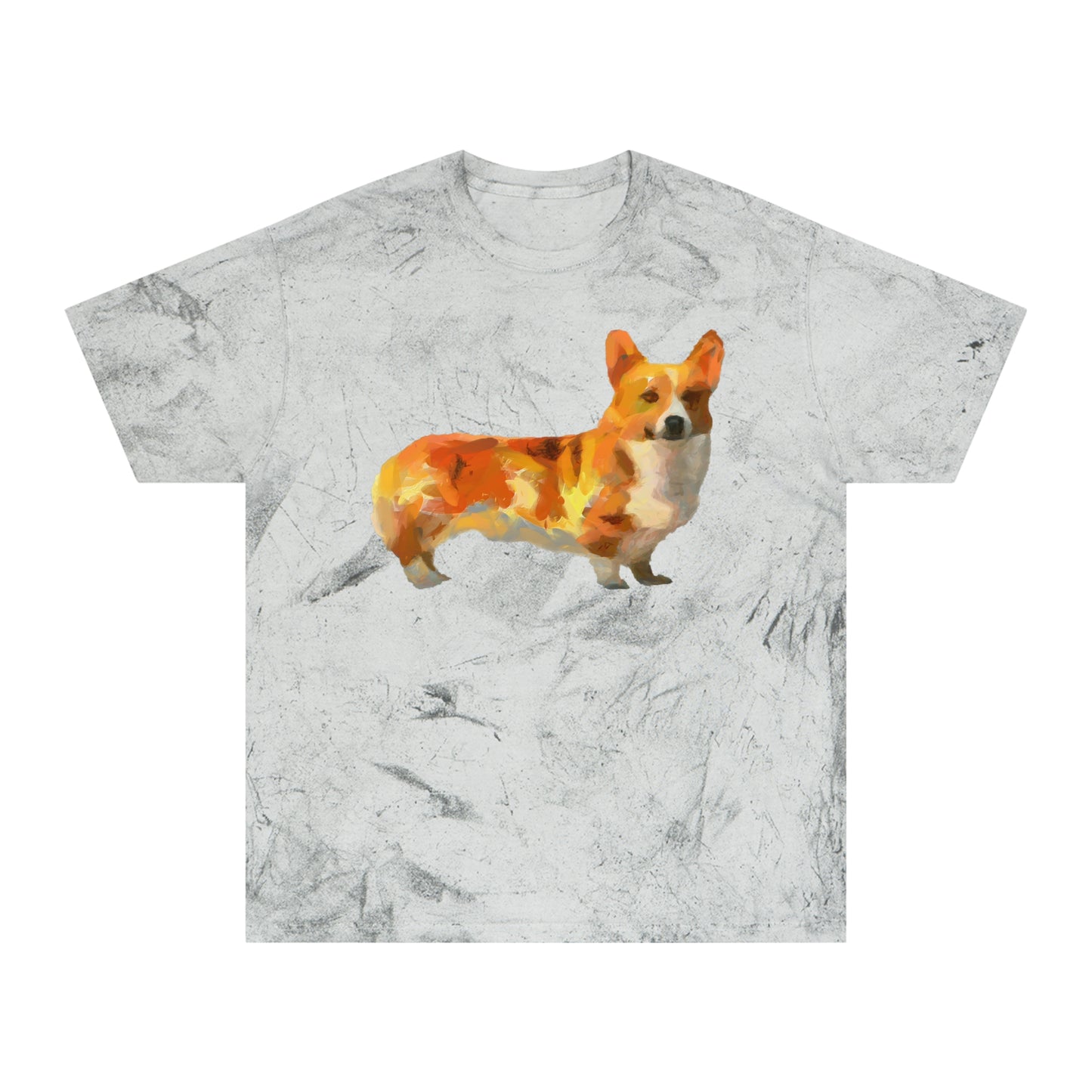 Welsh Pembroke Corgi Unisex Ringspun Cotton  Color Blast T-Shirt by DoggyLips™