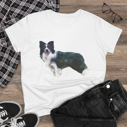 Border Collie '#1' - Women's Midweight Cotton Tee