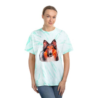 Collie - Rough Coated Unisex Tie-Dye Tee, Cyclone