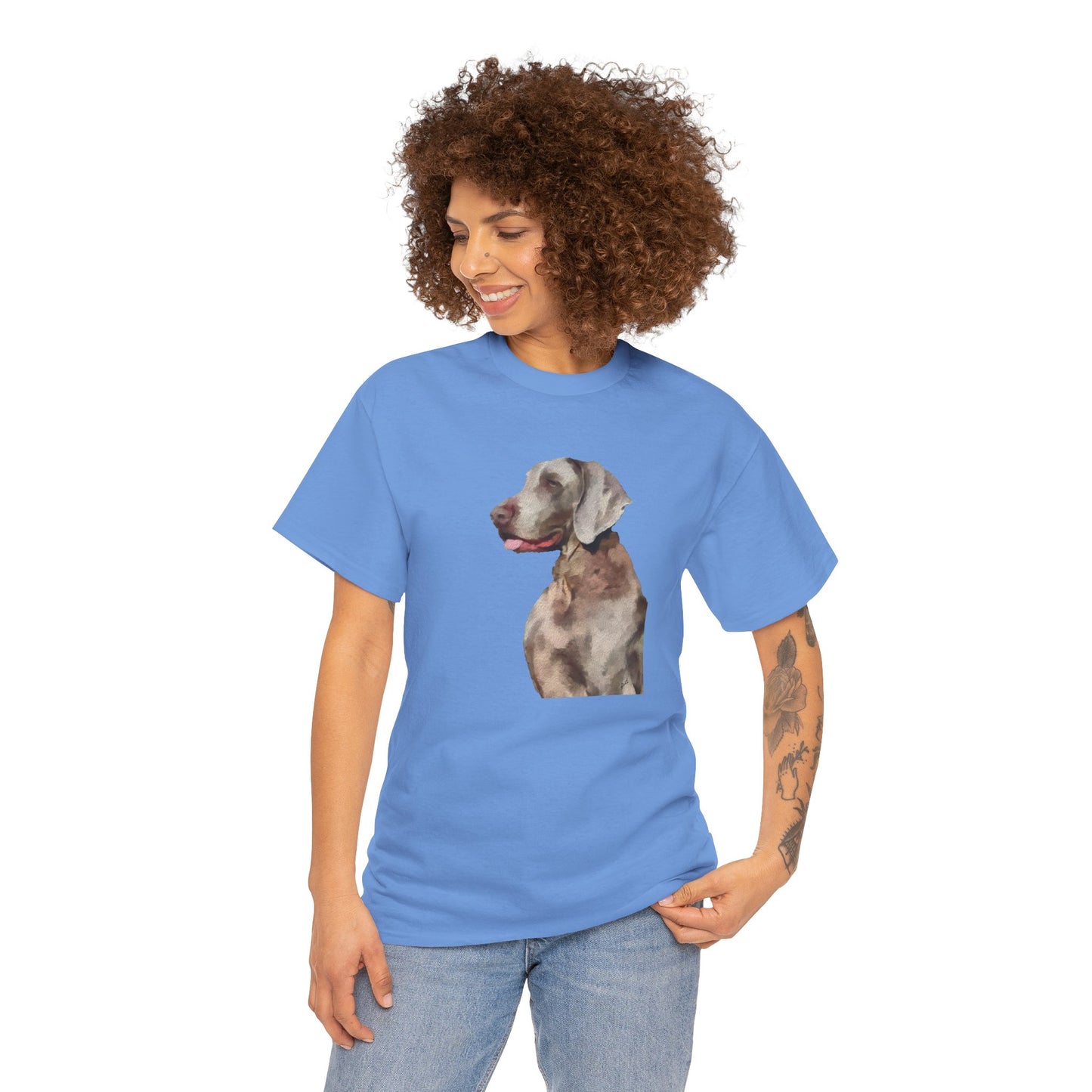 Weimaraner 'Rocky' Unisex Heavy Cotton Tee