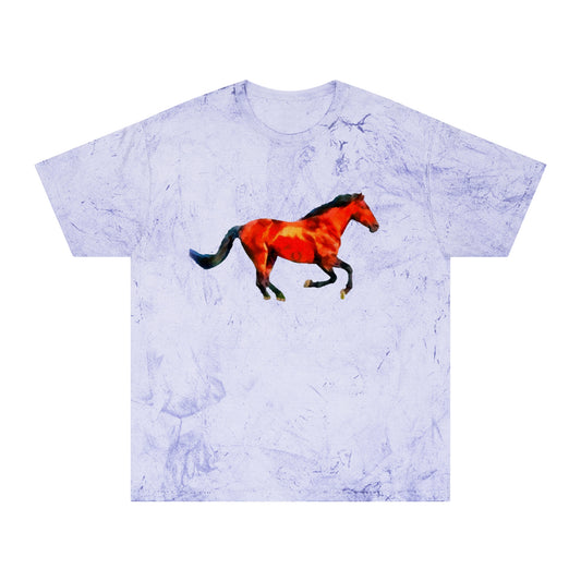 Horse 'Old Red' Unisex Cotton Color Blast T-Shirt