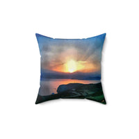 Sifnos Sunset (Greece) Spun Polyester Throw Pillow