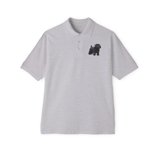 Black Russian Terrier Puppy Men's Piqué Polo Shirt