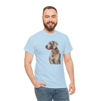 Weimaraner 'Rocky' Unisex Heavy Cotton Tee