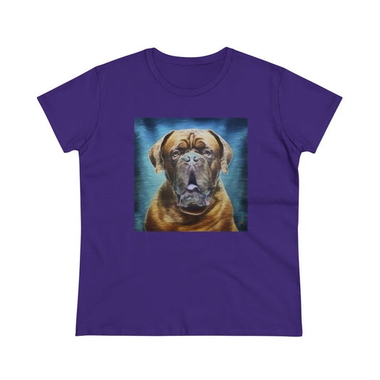 Dogue de Bordeaux Fine Art Painting Women's Midweight Cotton Tee