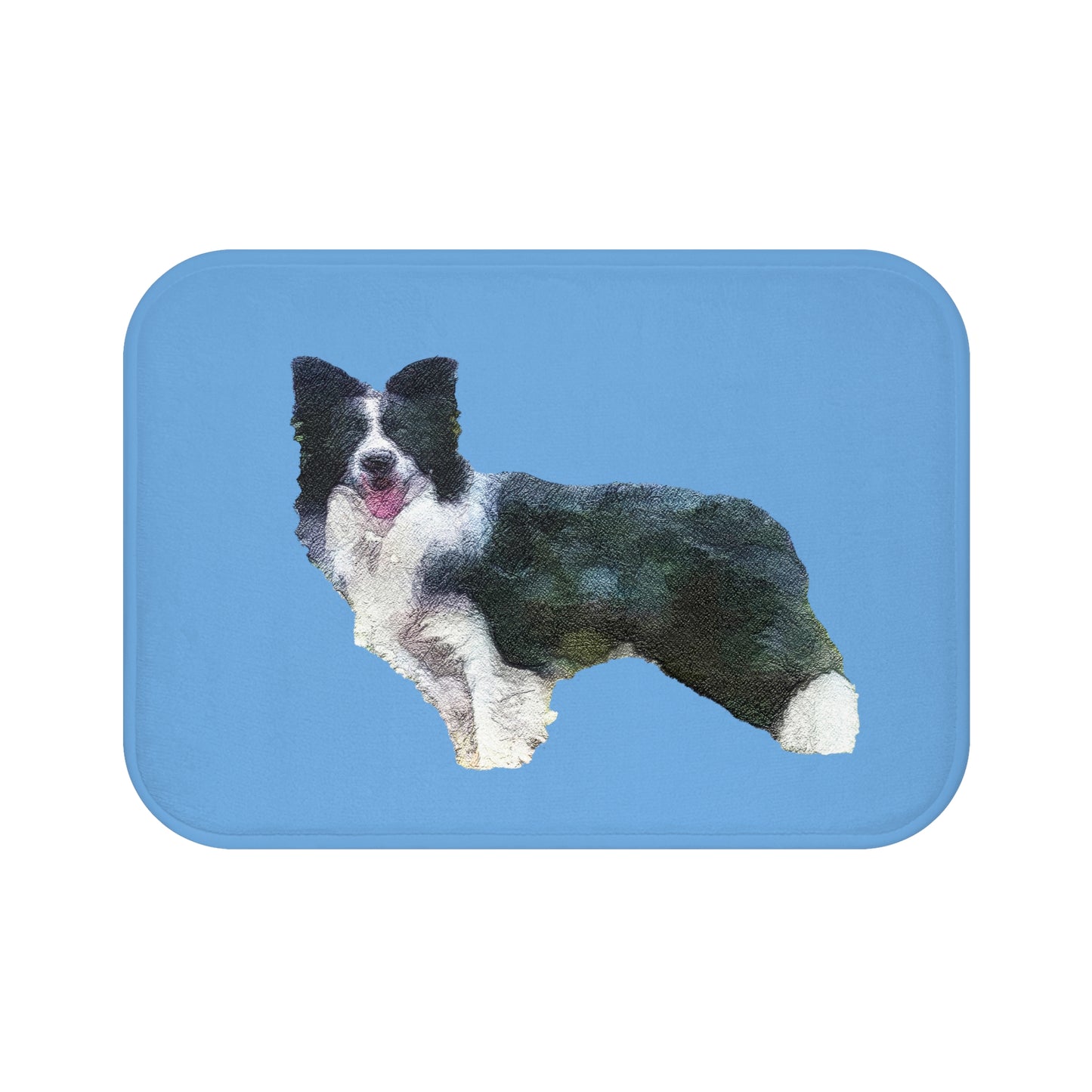 Border Collie '#1' Fine Art Bathroom Rug Mat