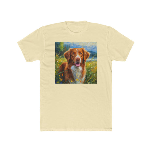 Nova Scotia Duck Tolling Retriever 'Dixie' Men's Fitted Cotton Crew Tee
