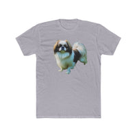 Japanese Chin Men's Fitted Cotton Crew Tee
