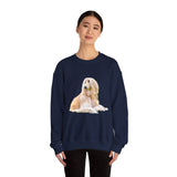 Afghan Hound Unisex 50/50  Crewneck Sweatshirt