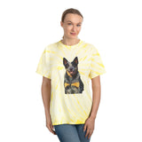 Blue Heeler - Australian Cattle Dog 'Bailey' Unisex Cotton Tie-Dye Tee, Cyclone
