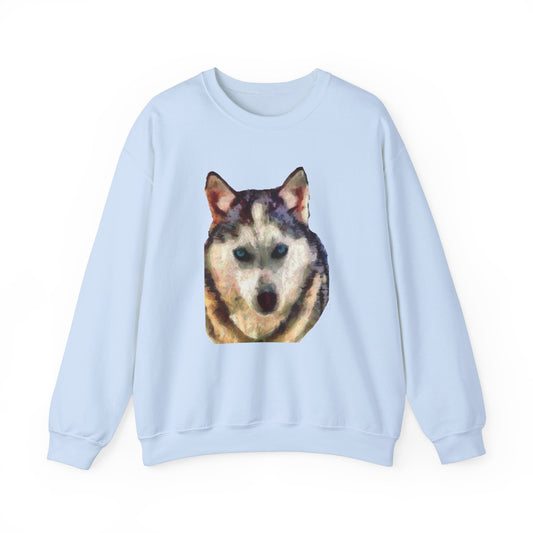 Siberian Husky 'Sacha' Unisex 50/50 Crewneck Sweatshirt