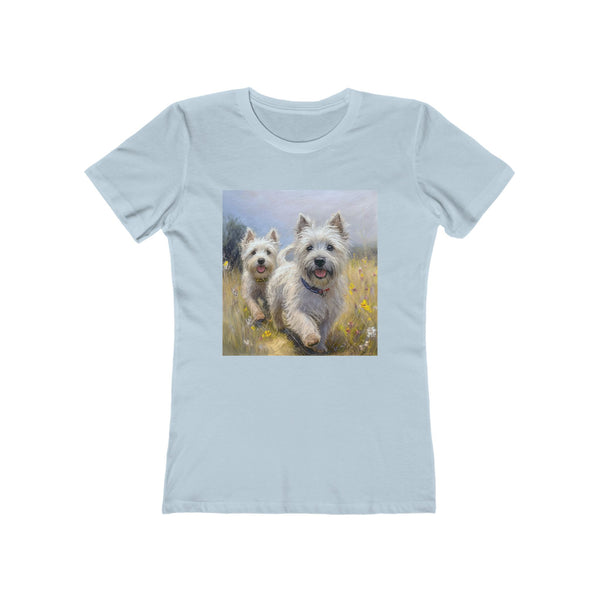 Cairn Terriers - Women's Slim Fit Ringspun Cotton Tee