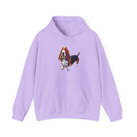 Basset Hound  --  Unisex 50/50 Hooded Sweatshirt