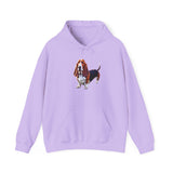 Basset Hound  --  Unisex 50/50 Hooded Sweatshirt