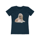 Afghan Hound Women's Slim Fitted Ringspun Cotton Tee