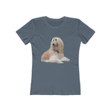 Afghan Hound Women's Slim Fitted Ringspun Cotton Tee