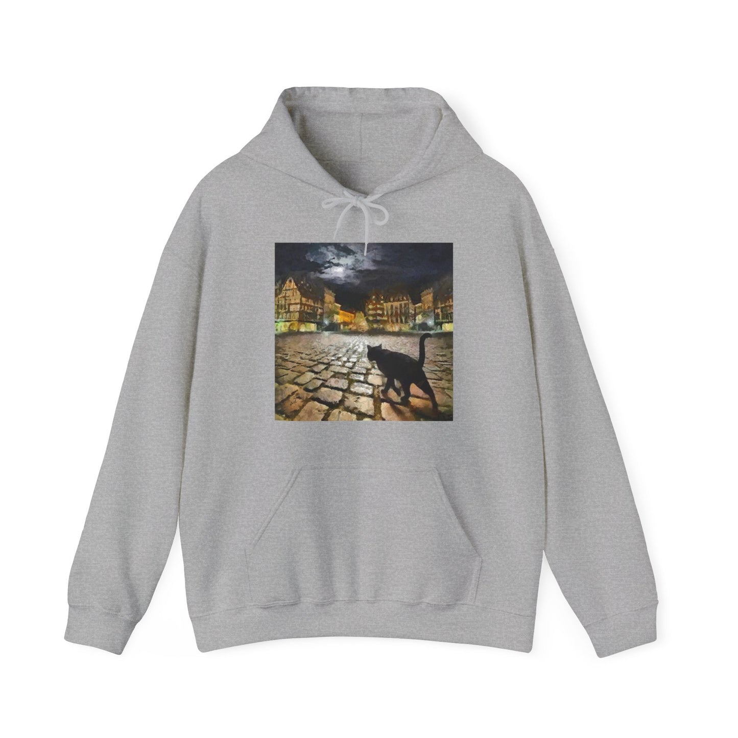Night Cat Prowling - Unisex 50/50 Hoodie