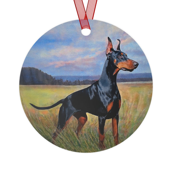 Doberman Pinscher #1 --  Christmas Tree Metal Ornaments