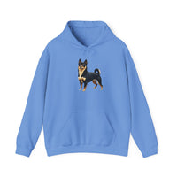 Black & Tan Shiba Inu  -  Unisex 50/50 Hooded Sweatshirt