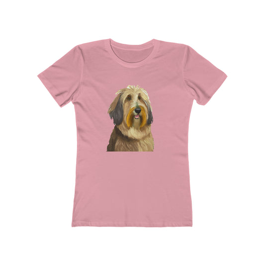 Elegant Bergamasco Sheepdog Women's Fitted Ringspun Cotton Tee