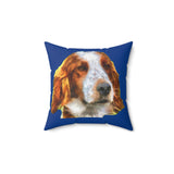 Irish Red & White Setter  -  Spun Polyester Throw Pillow