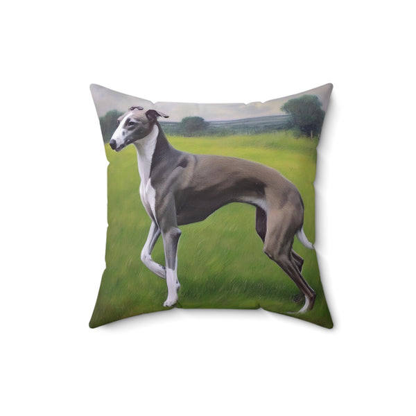 Greyhound Spun Polyester Throw Pillow