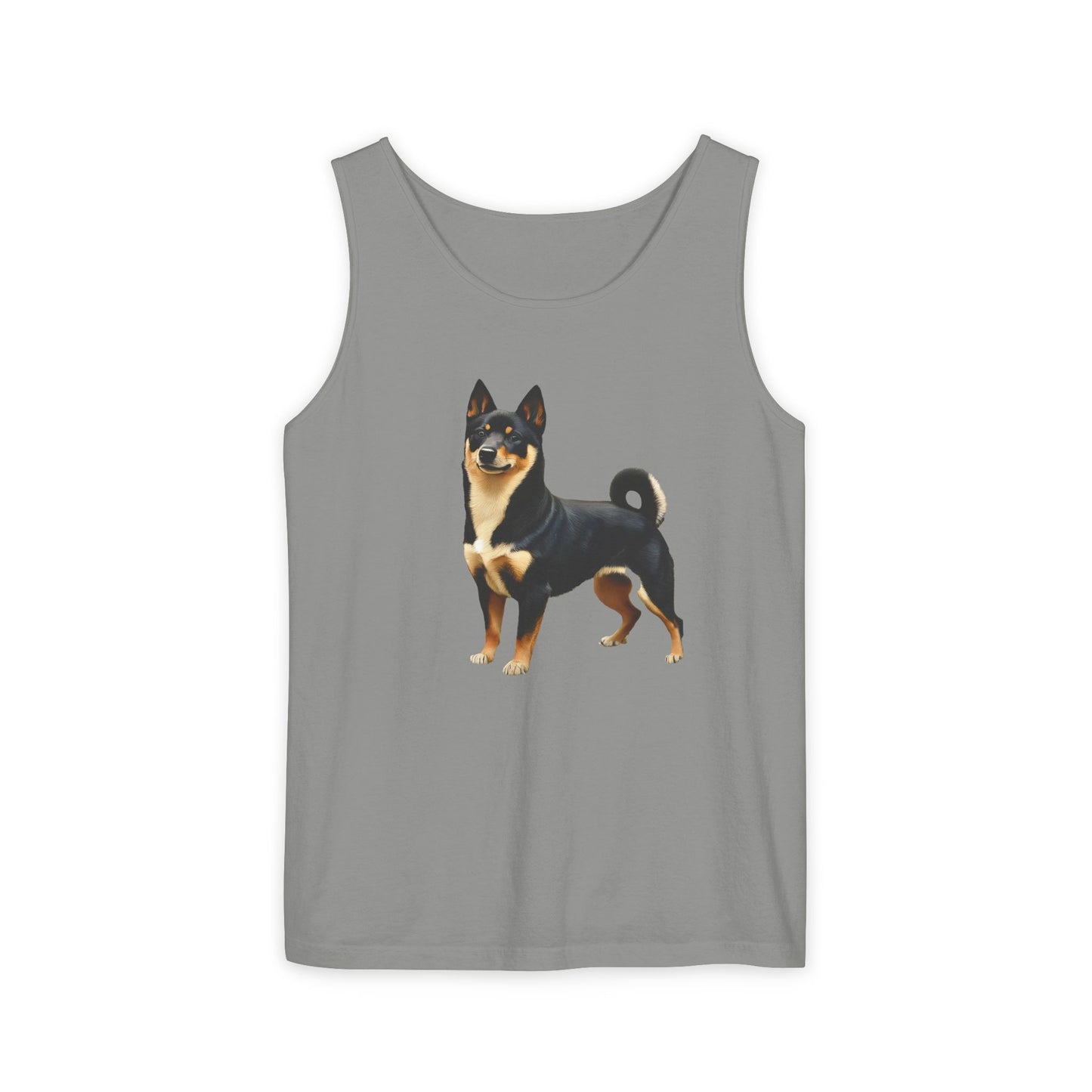 Black & Tan Shiba Inu Unisex Relaxed Fit Garment-Dyed Tank Top