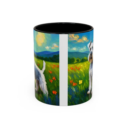 White Schnauzer Accent Coffee Mug - 2 Sizes