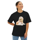 Afghan Hound Unisex Oversized RIngspun Cotton Boxy T-Shirt