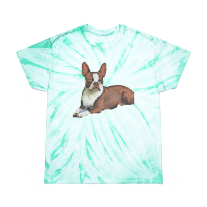 Boston Terrier 'Seely' Unisex Cotton Tie-Dye Tee, Cyclone