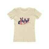 German Shepherd Trio - Women's Slim Fitted Ringspun Cotton T-Shirt