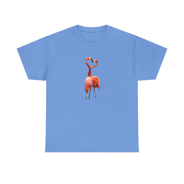 Flamingos - 'Love Birds'  Unisex Heavy Cotton Tee