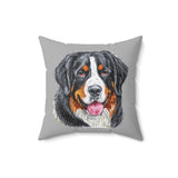 Bernese Mountain Dog #2 Spun Polyester Square Pillow