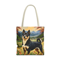 Black & Tan Shiba Inu  -  Polyester Tote Bag (AOP)