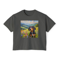 Black & Tan Coonhound Women's Oversized Boxy Tee