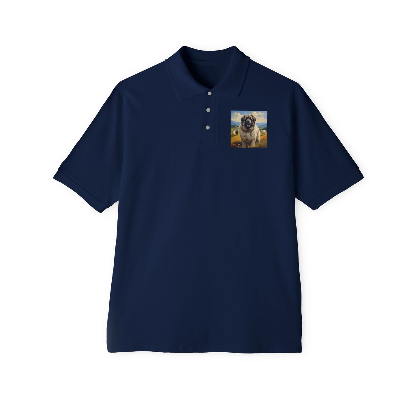 Caucasian Shepherd Dog - Men's Piqué Polo