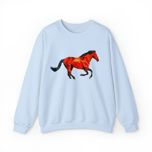 Horses 'Old Red' Unisex 50/50 Crewneck Sweatshirt