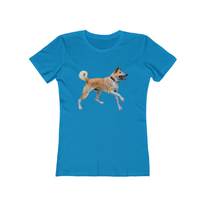 Korean Jindo Women's Slim Fitted Ringspun Cotton Tee