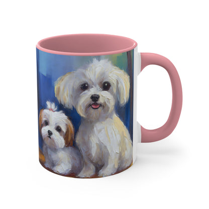 Maltese Puppies Accent Coffee Mug, 11oz