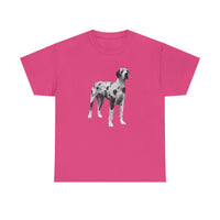 Harlequin Great Dane 'Zeus' Unisex Heavy Cotton Tee