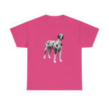 Harlequin Great Dane 'Zeus' Unisex Heavy Cotton Tee