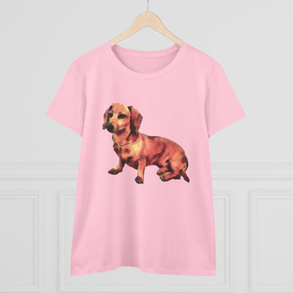Dachshund 'Simone' Women's Midweight Cotton Tee